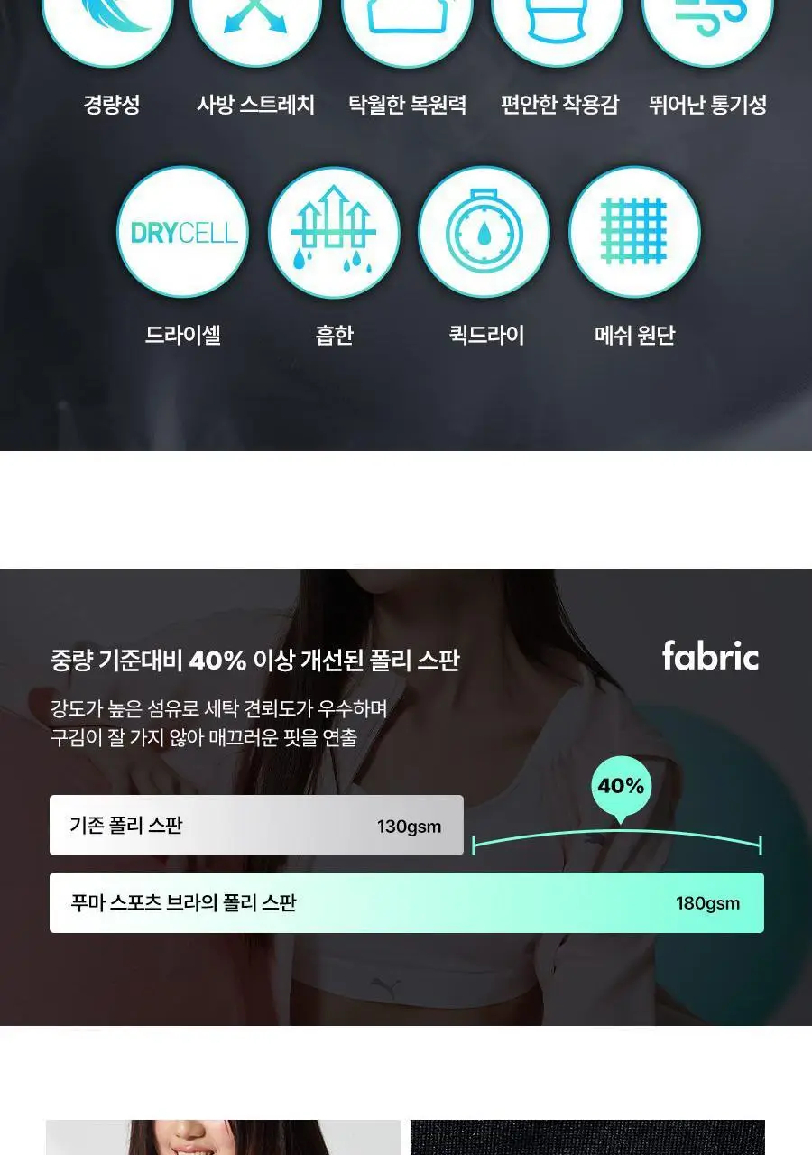 [푸마] 여성 액티브 하이서포트 고강도 스포츠브라 2종세트 상세페이지 8